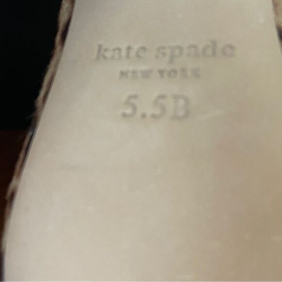 NIB Kate Spade Menorca Calf Hair Pointed Toe Pump Block Heel Brown Black Sz 5.5 - Picture 10 of 12